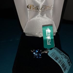 * Relisted* London Blue Topaz Diamond engagement ring size 7